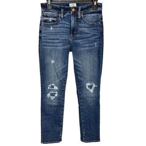 J. Crew high rise distressed vintage straight jean in coastline size 26 NWT